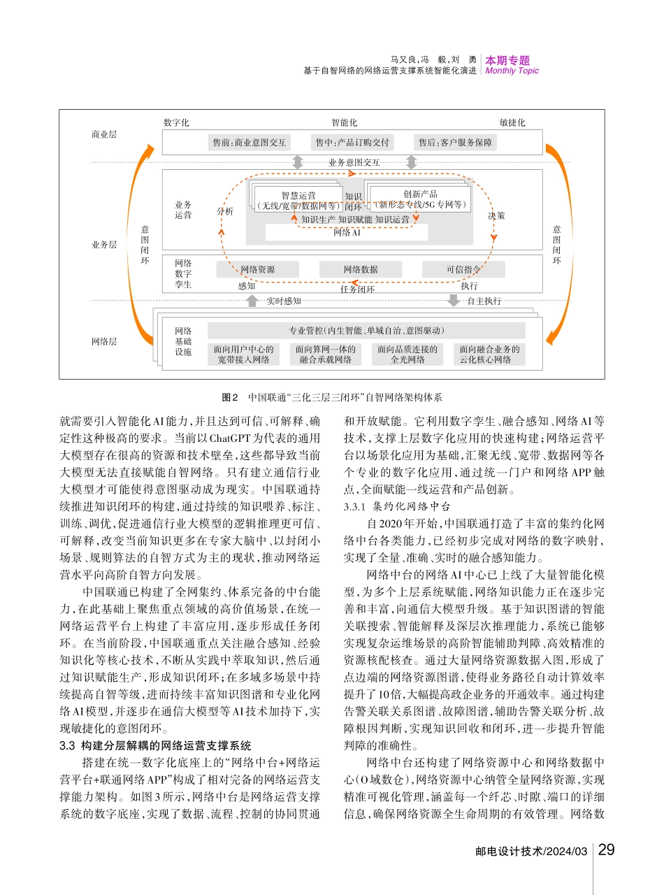 基于自智网络的网络运营支撑系统智能化演进.pdf_第3页