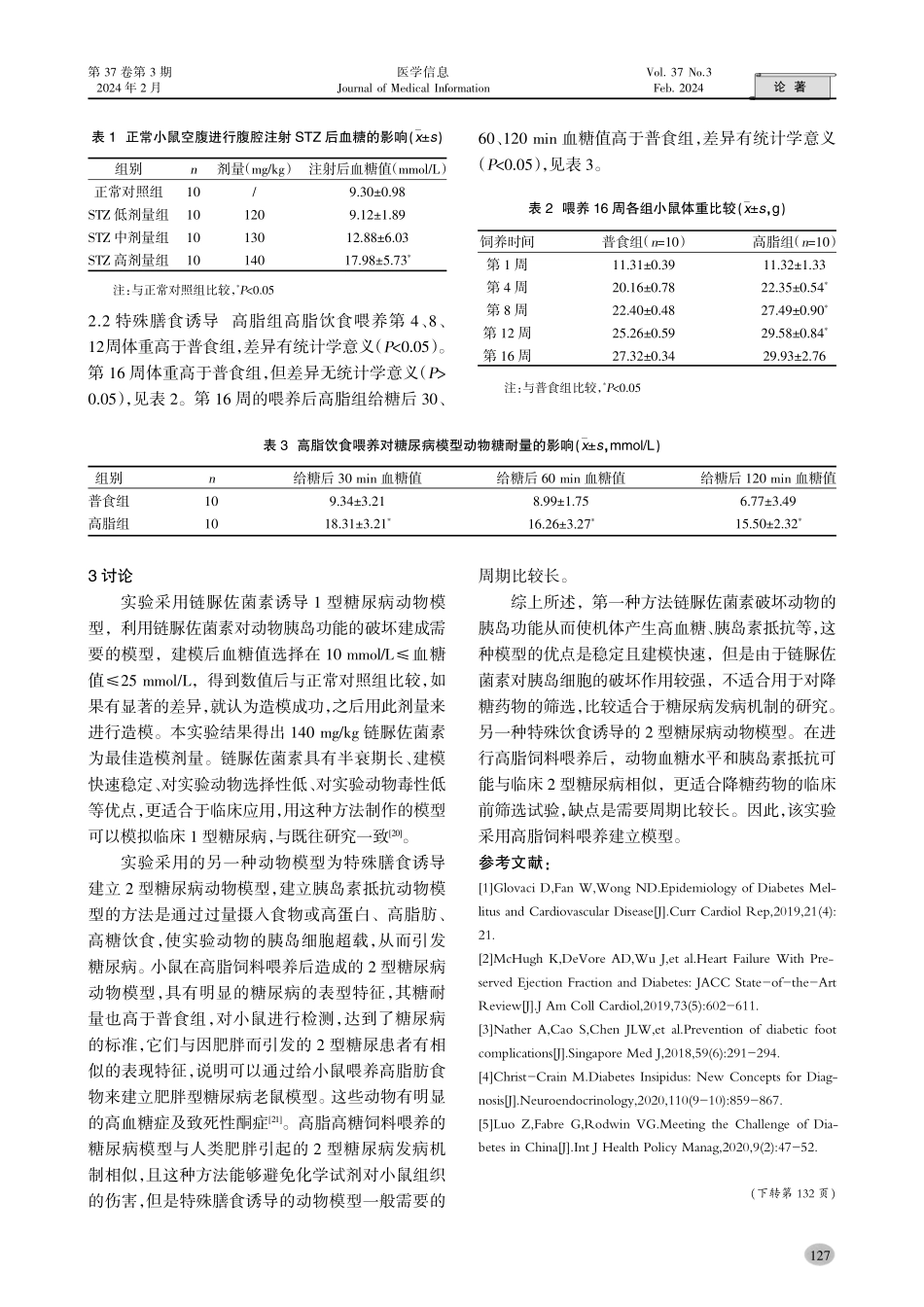 链脲佐菌素与特殊膳食诱导的糖尿病动物模型的建立及比较实验.pdf_第3页