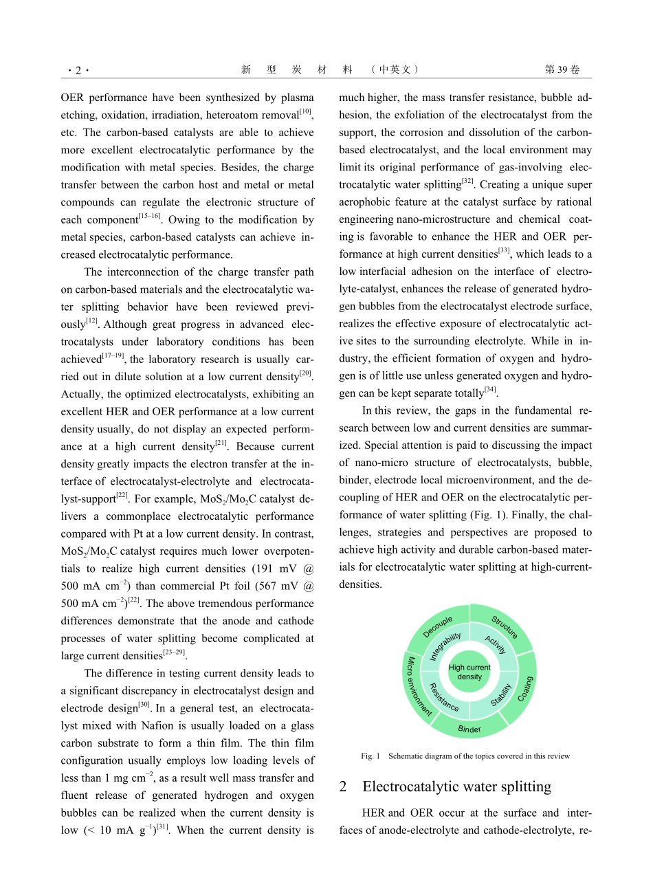 面向大电流密度电解水的碳基催化剂研究进展.pdf_第2页