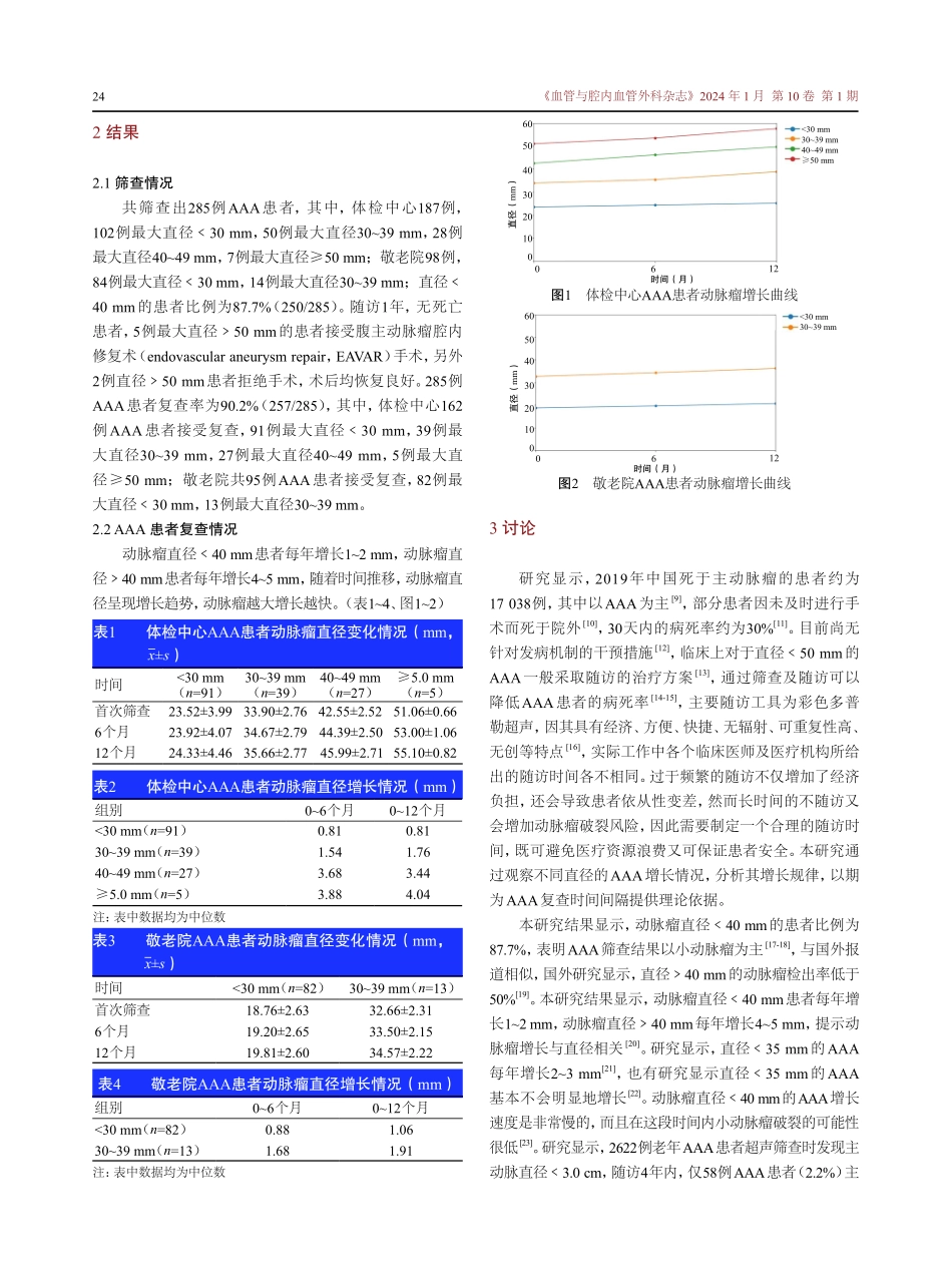 男性腹主动脉瘤患者瘤体增长情况分析.pdf_第3页