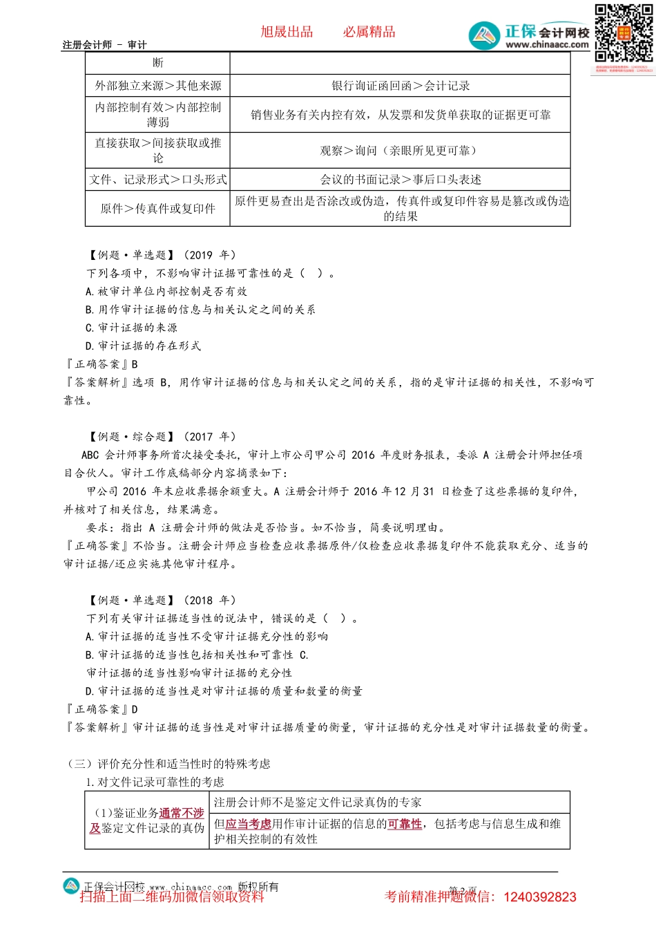 第0302讲　审计证据的适当性、评价充分性和适当性时的特殊考虑.pdf_第2页