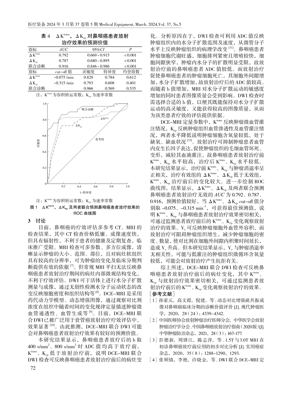动态对比增强磁共振成像联合扩散加权成像对鼻咽癌患者放射治疗效果的预测价值.pdf_第3页