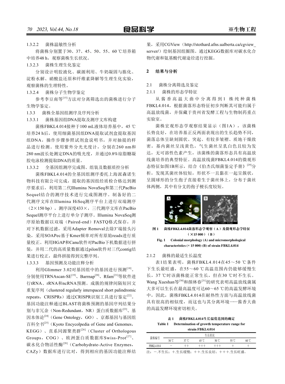 酱香大曲中高温放线菌的筛选及基因组解析.pdf_第3页