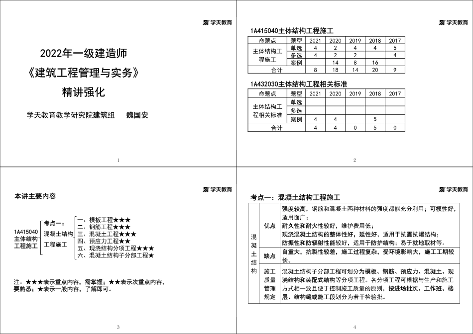 第16讲1A415040主体结构工程施工（一）-黑白打印版.pdf_第1页