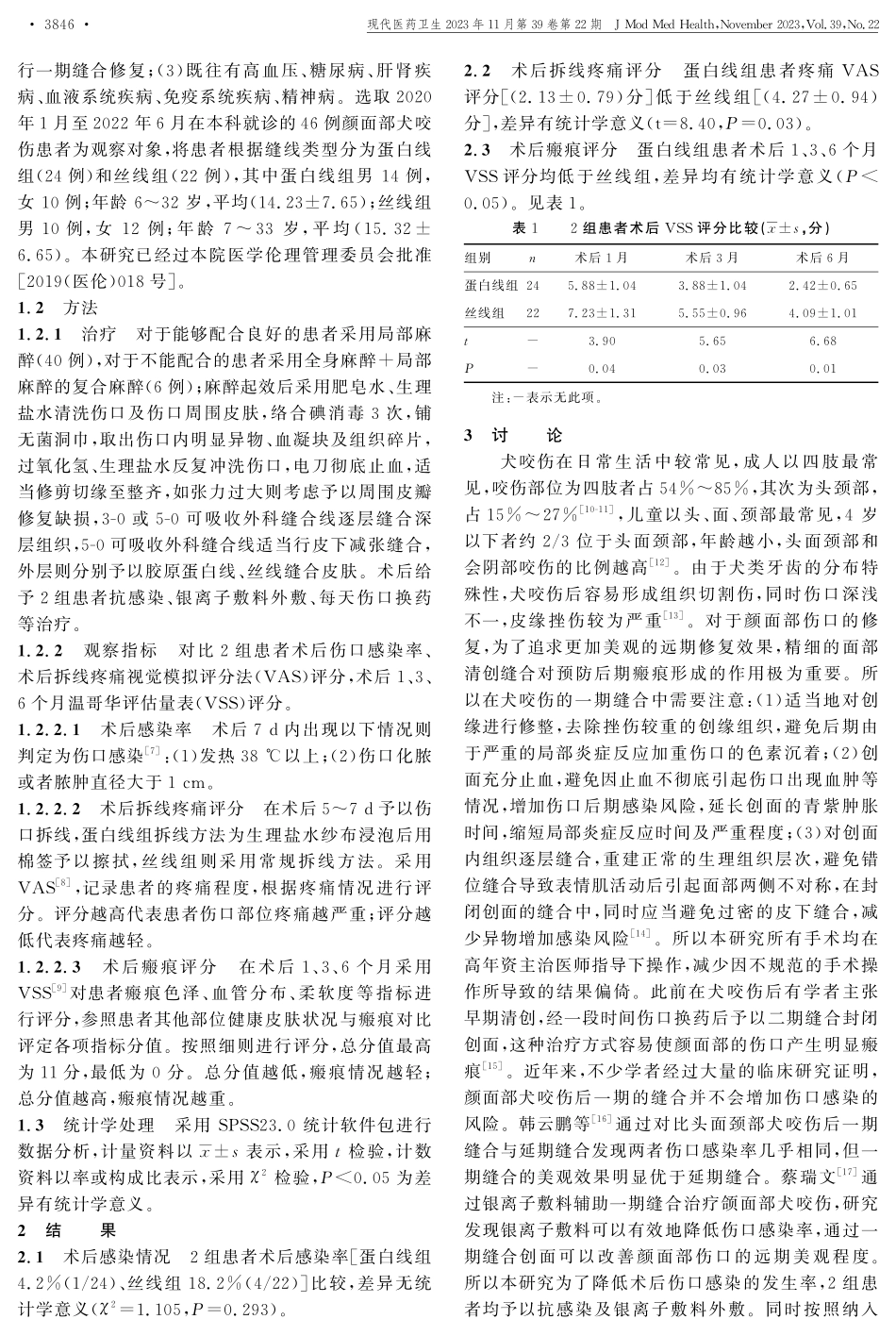 胶原蛋白线与丝线在颜面部犬咬伤清创缝合中的应用效果研究.pdf_第2页