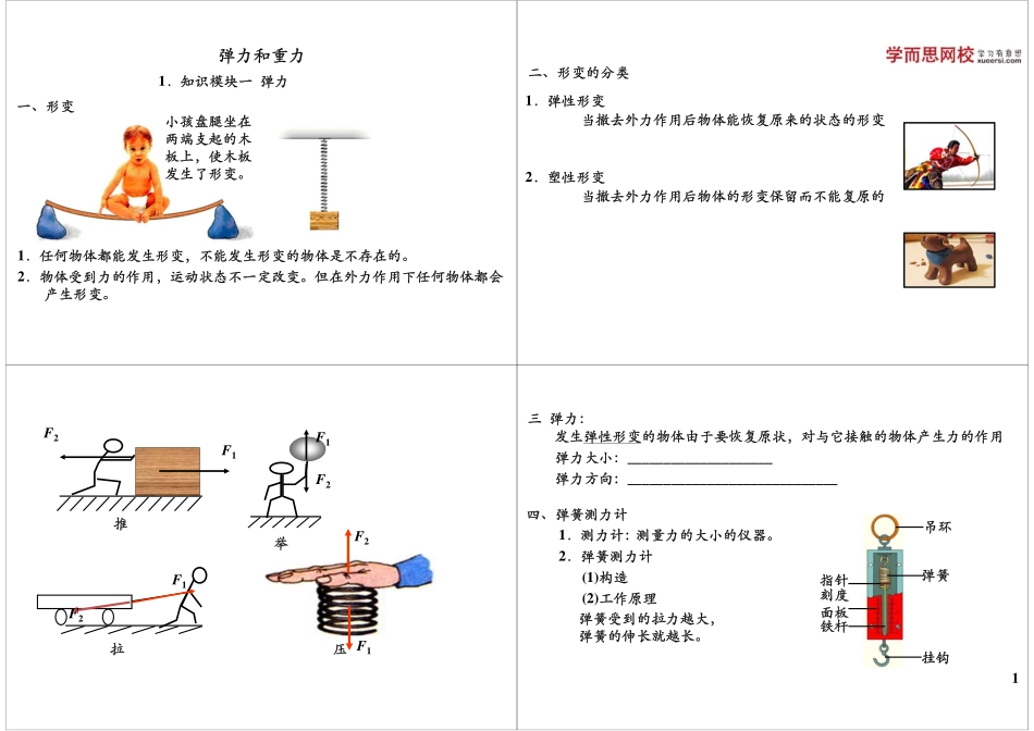 第30讲弹力和重力(1).pdf_第1页