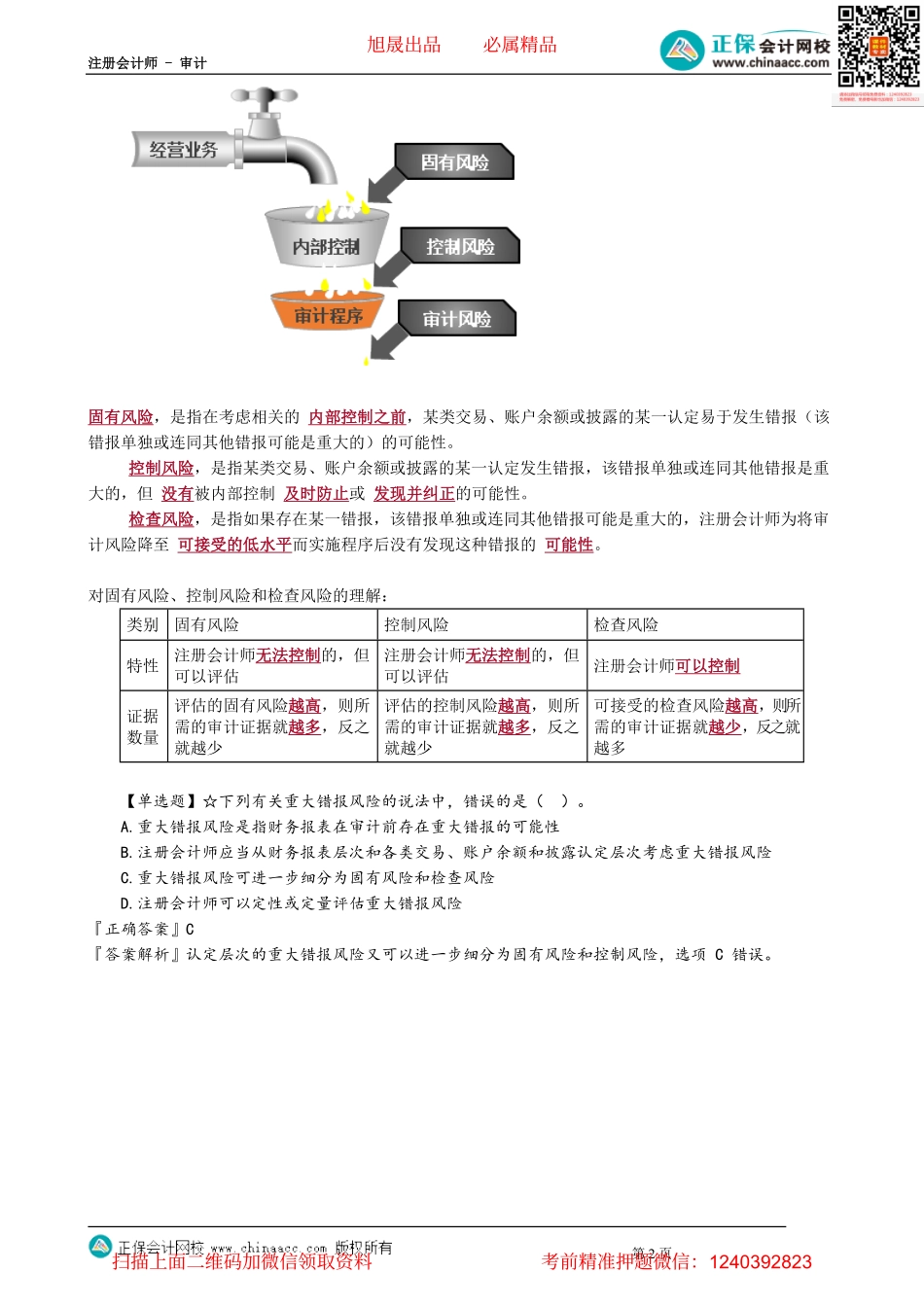 第0107讲　审计风险的概念、重大错报风险和检查风险.pdf_第2页