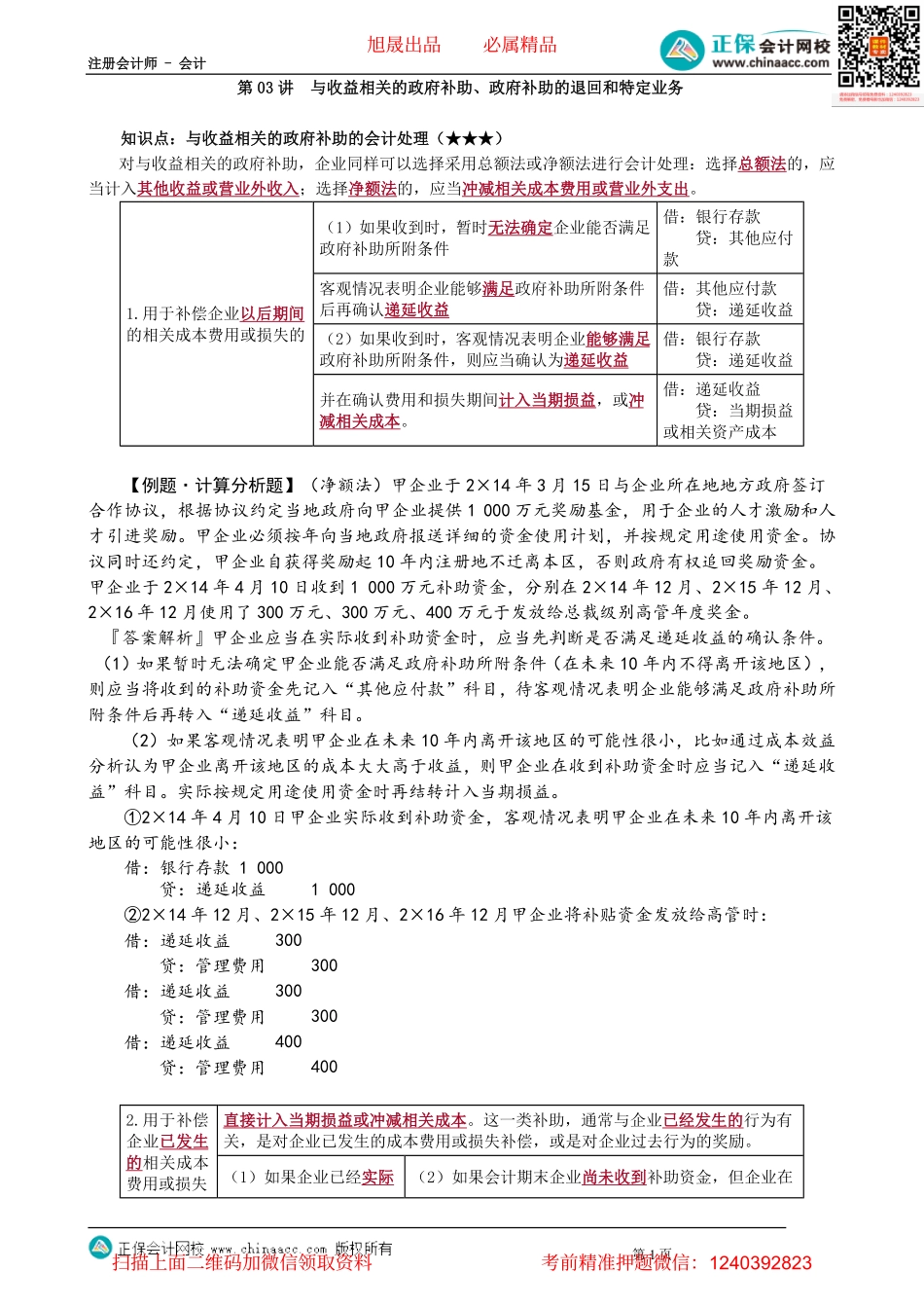 第1803讲　与收益相关的政府补助、政府补助的退回和特定业务_create.pdf_第1页