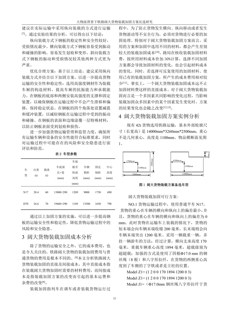 大物流背景下铁路阔大货物装载加固方案比选研究.pdf_第3页
