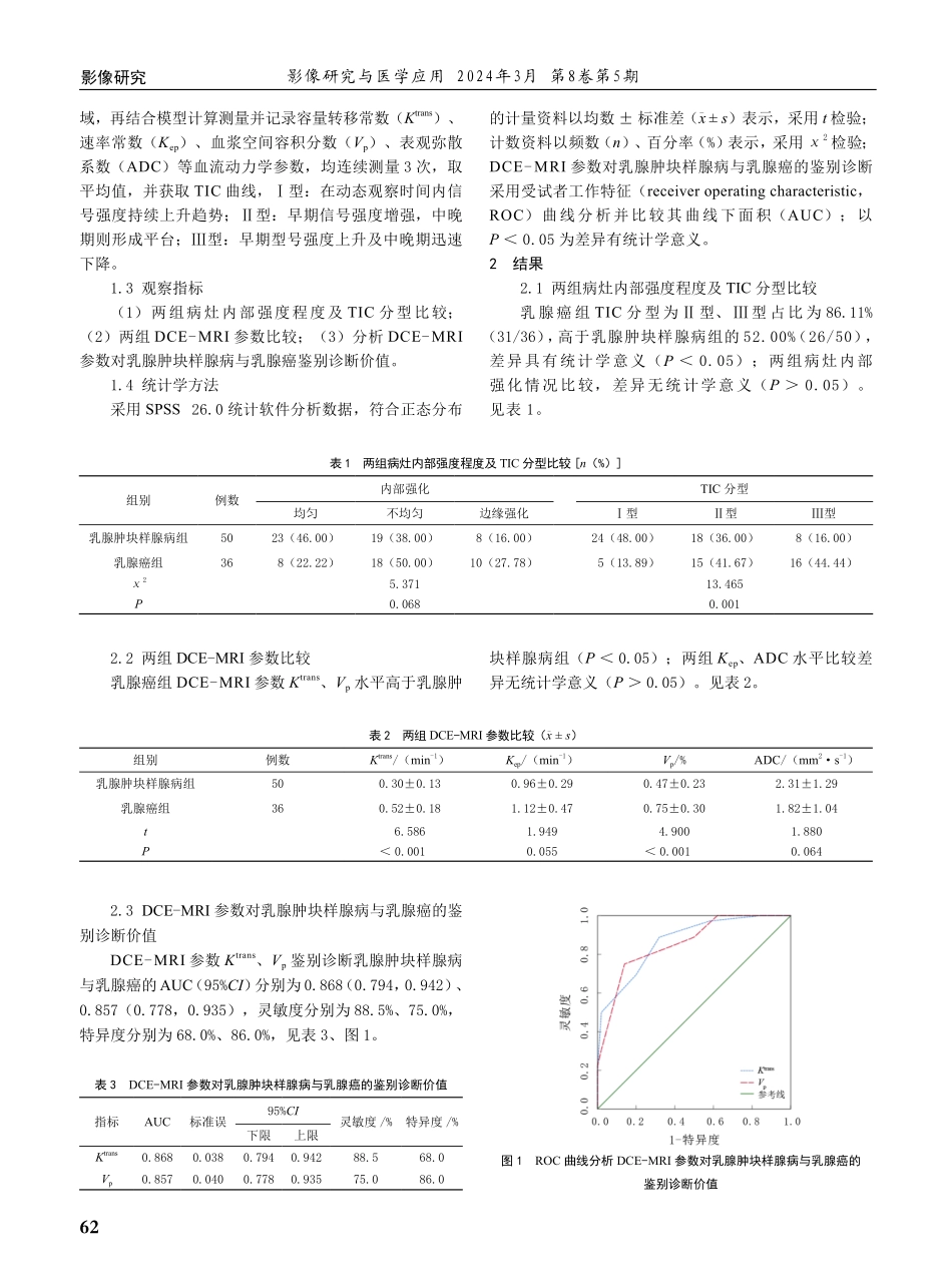 动态增强磁共振成像在乳腺肿块样腺病与乳腺癌鉴别诊断中的应用价值分析.pdf_第2页