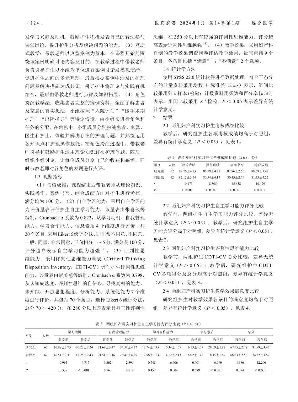 多模式融合教学法在妇科护理教学中的应用效果.pdf_第2页