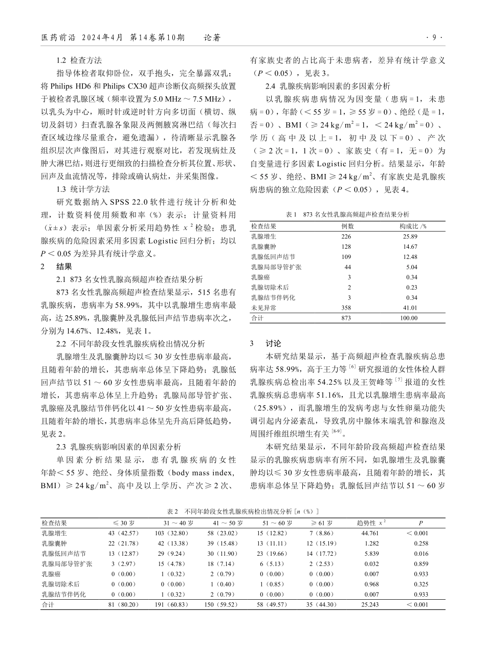 基于高频超声分析乳腺疾病患病情况及其影响因素.pdf_第2页
