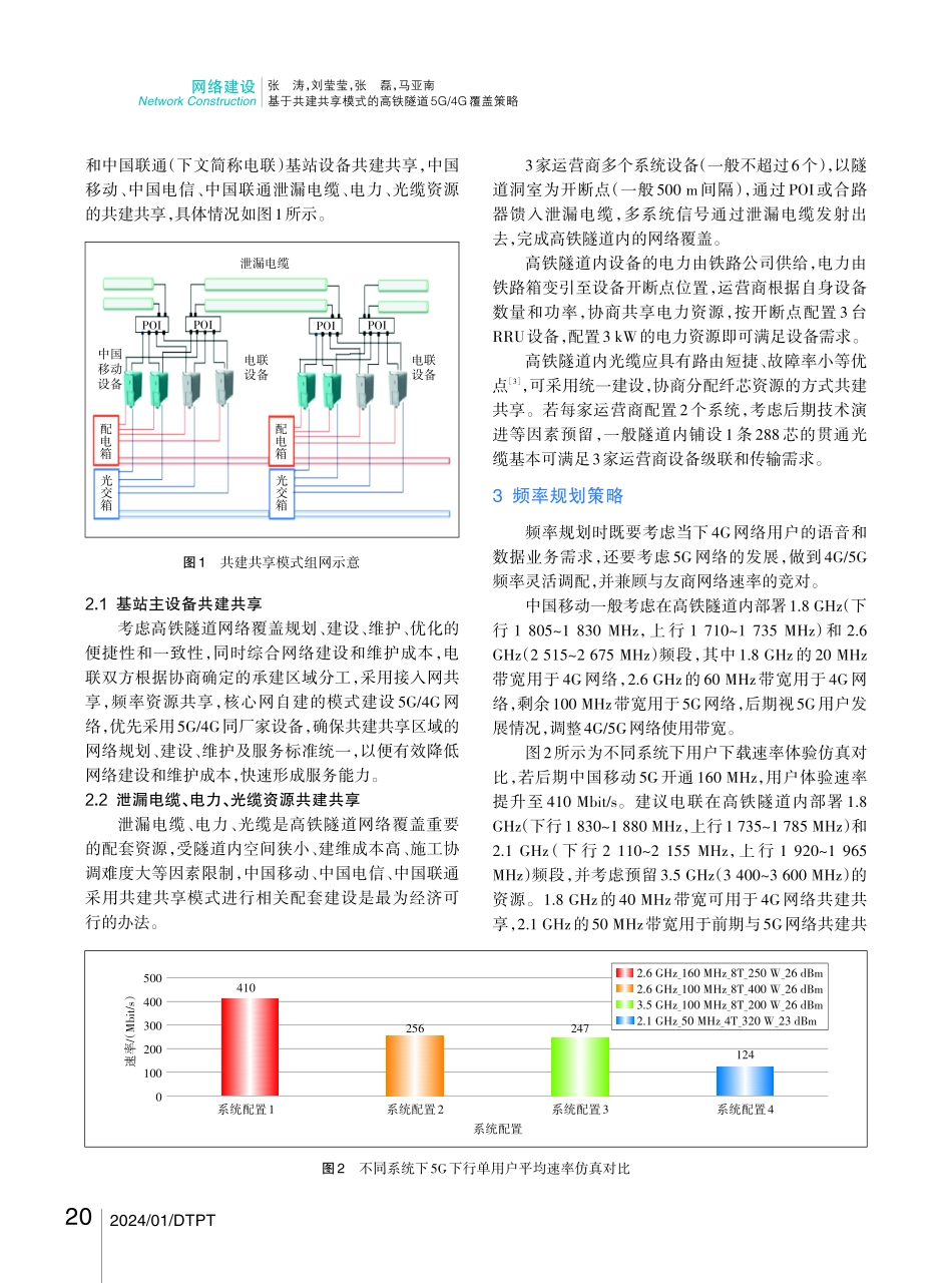 基于共建共享模式的高铁隧道5G_4G覆盖策略.pdf_第2页