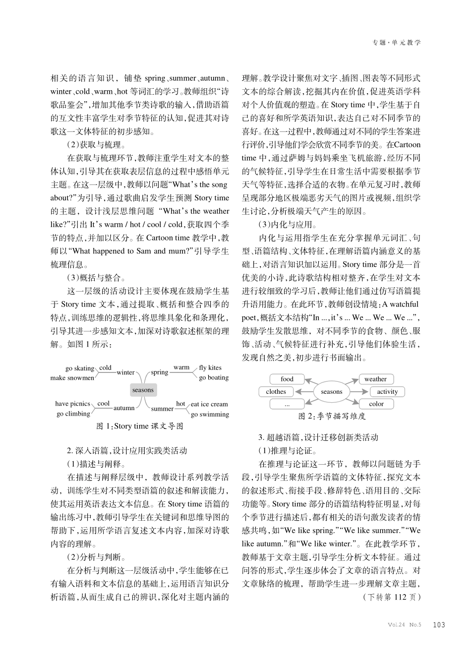 基于学习活动观的小学英语单元整体教学设计探究--以Unit 5 Seasons为例.pdf_第3页