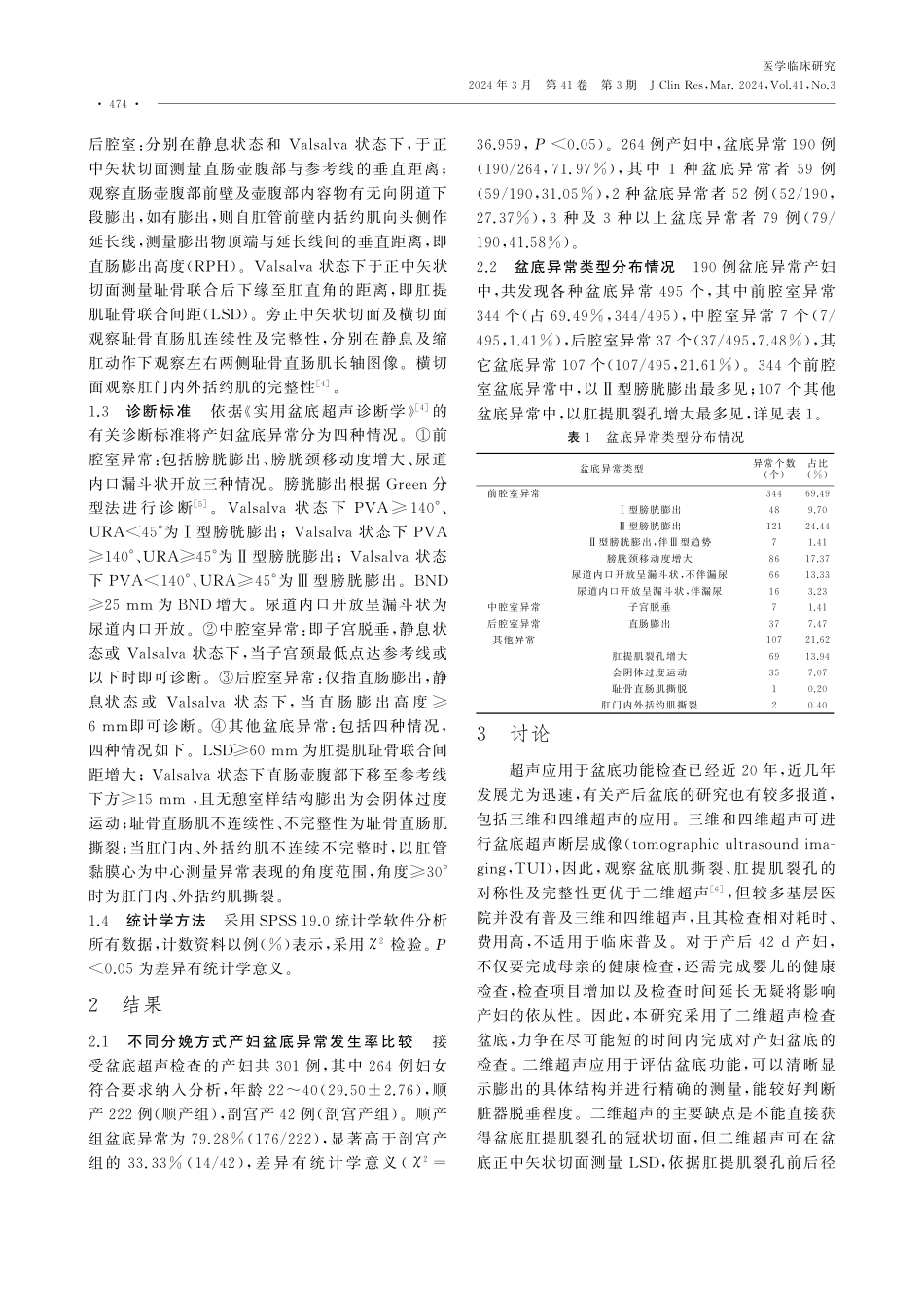 经会阴二维超声对产后盆底异常的筛查价值.pdf_第2页