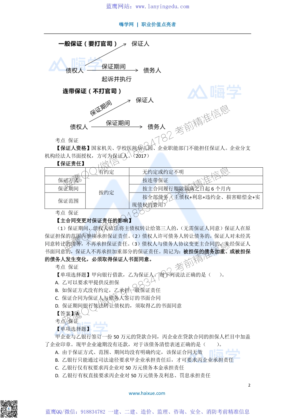 陈印 一级建造师 建设工程法规及相关知识 精讲通关 1Z301000 （7）建设工程担保制度.pdf_第2页