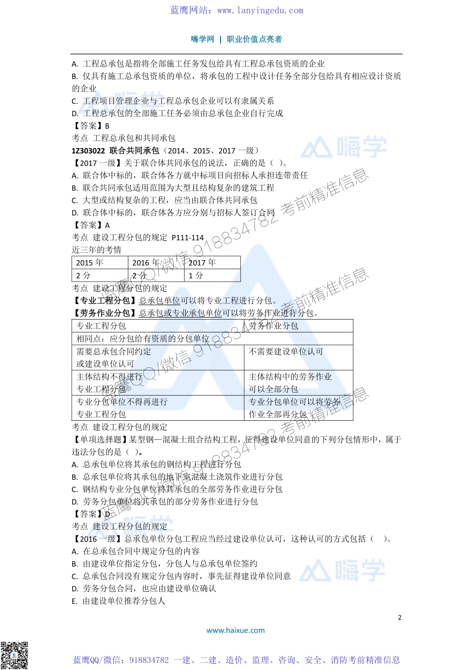 陈印 一级建造师 建设工程法规及相关知识 精讲通关 1Z303000 （4）建设工程承包制度.pdf_第2页