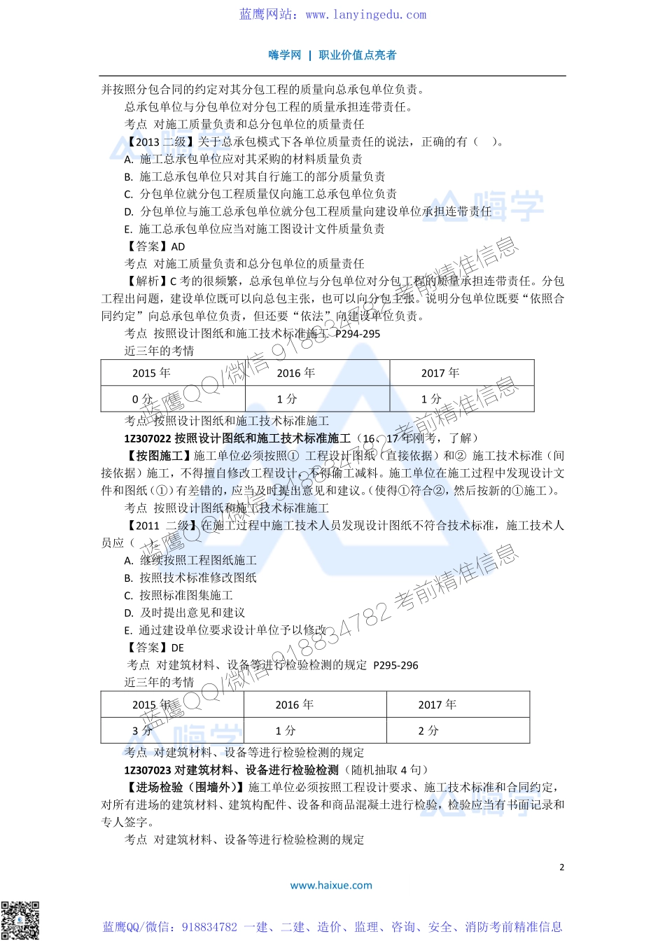 陈印 一级建造师 建设工程法规及相关知识 精讲通关 1Z307000 （2）施工单位的质量责任和义务.pdf_第2页