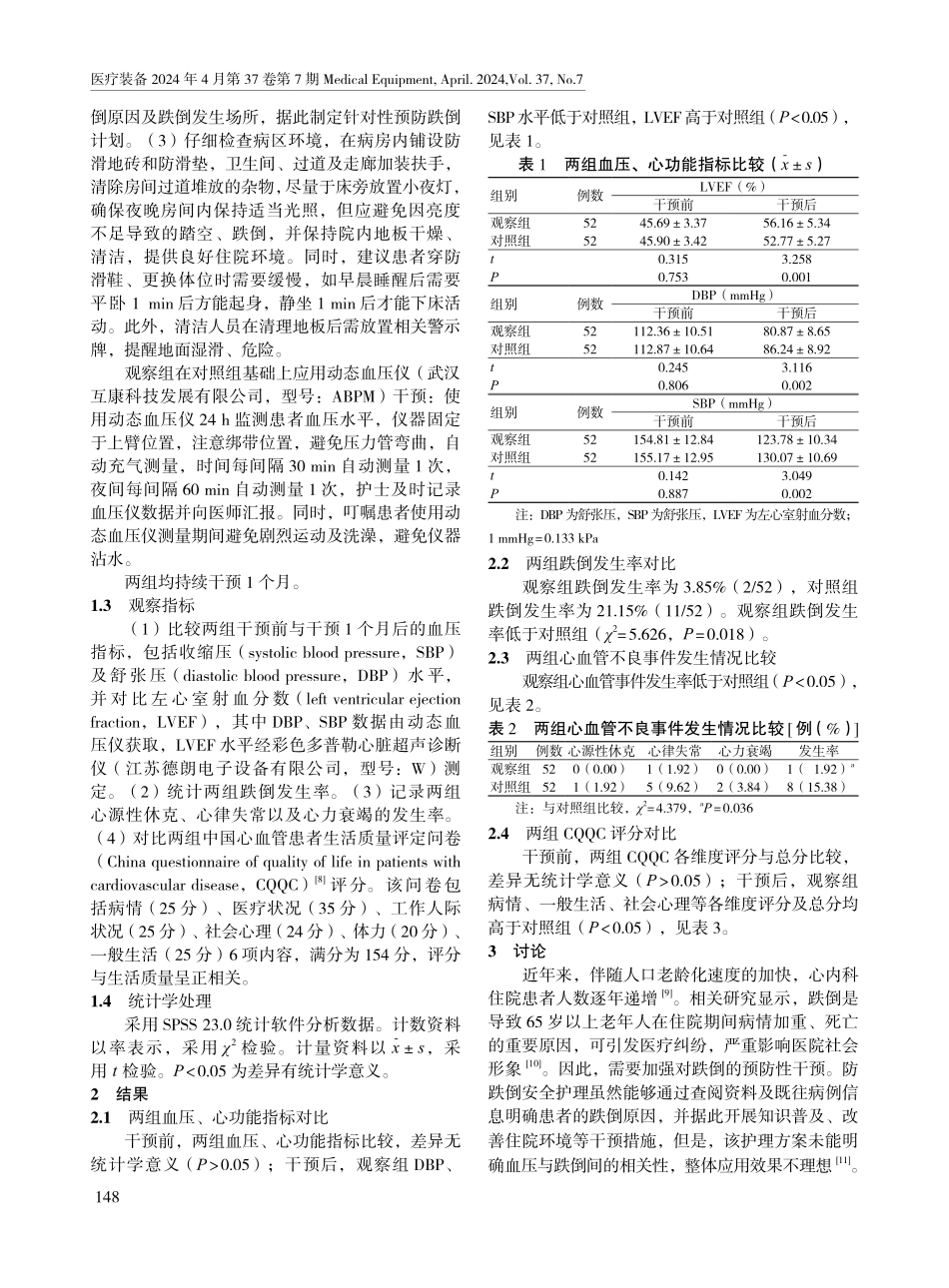 动态血压仪联合防跌倒安全护理在老年冠心病合并高血压患者中的干预价值.pdf_第2页
