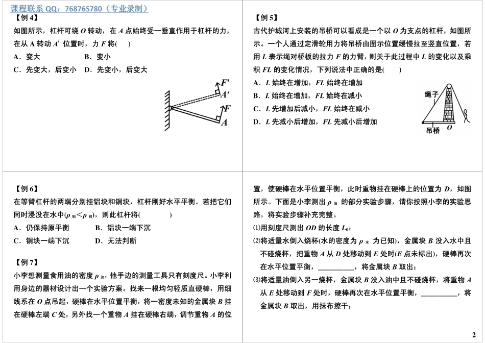 杠杆平衡分析与计算专题.pdf_第2页