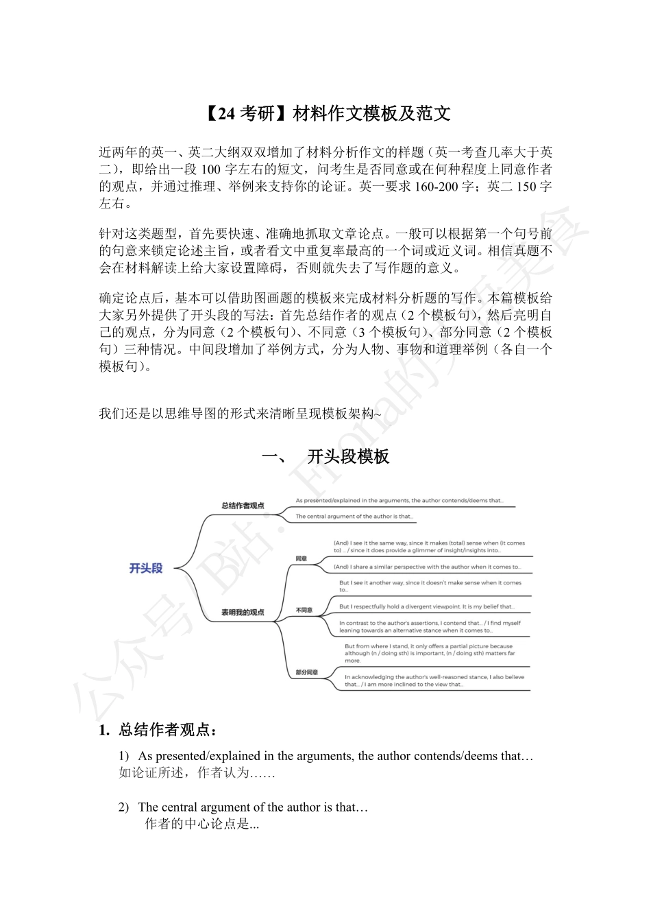 【24考研】材料作文模板及范文.pdf_第1页