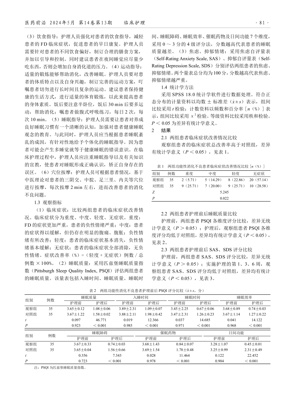 个性化健康护理干预对功能性消化不良患者睡眠质量、症状改善的影响.pdf_第2页