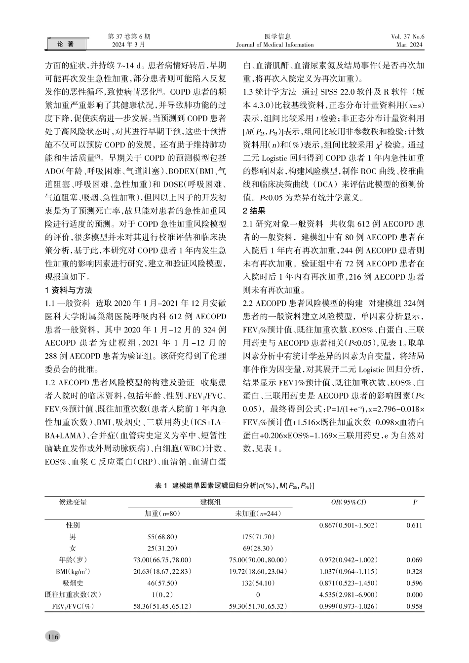 构建AECOPD患者风险模型的临床价值.pdf_第2页