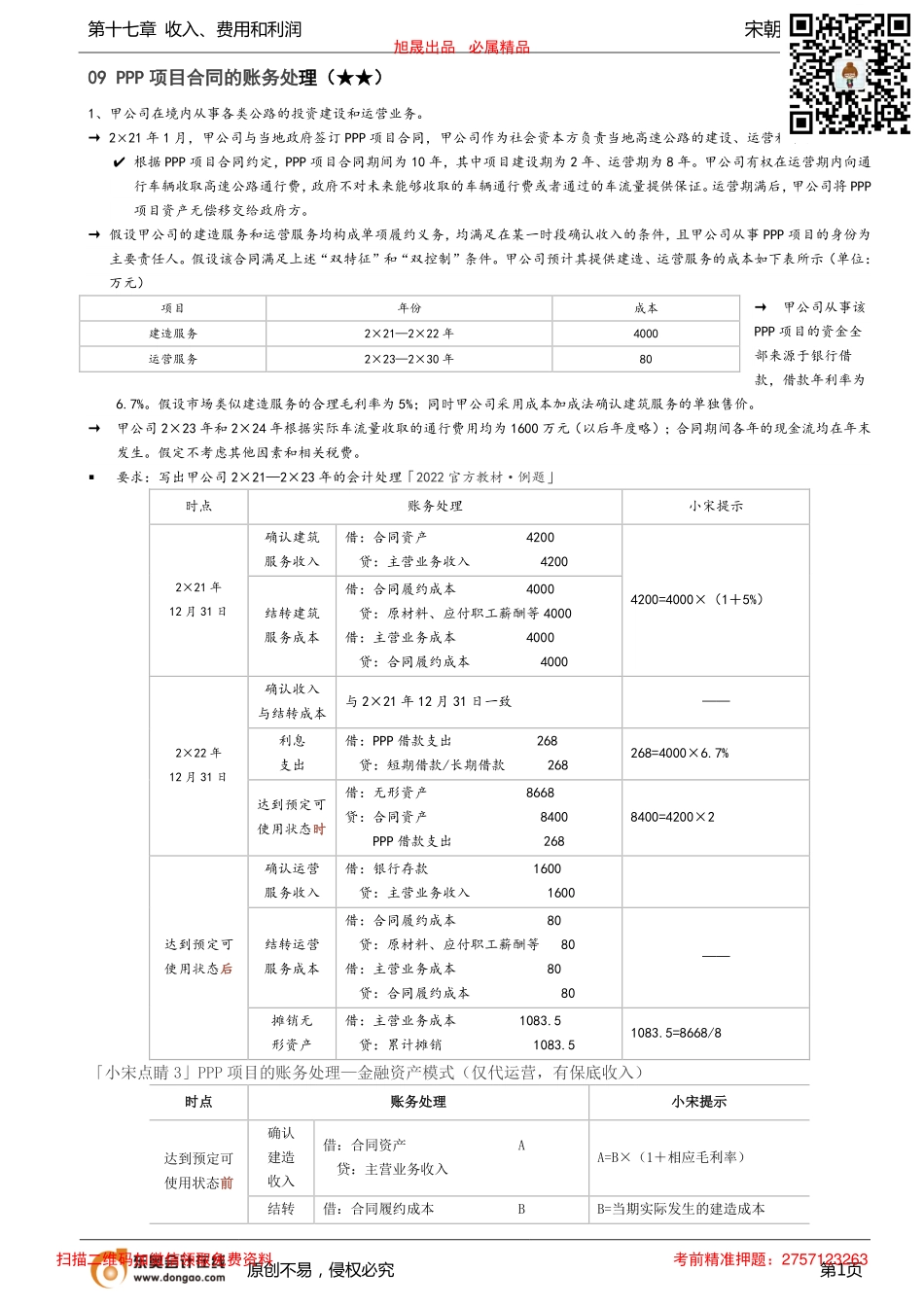 第71讲_PPP项目合同的账务处理（2）费用利润.pdf_第1页