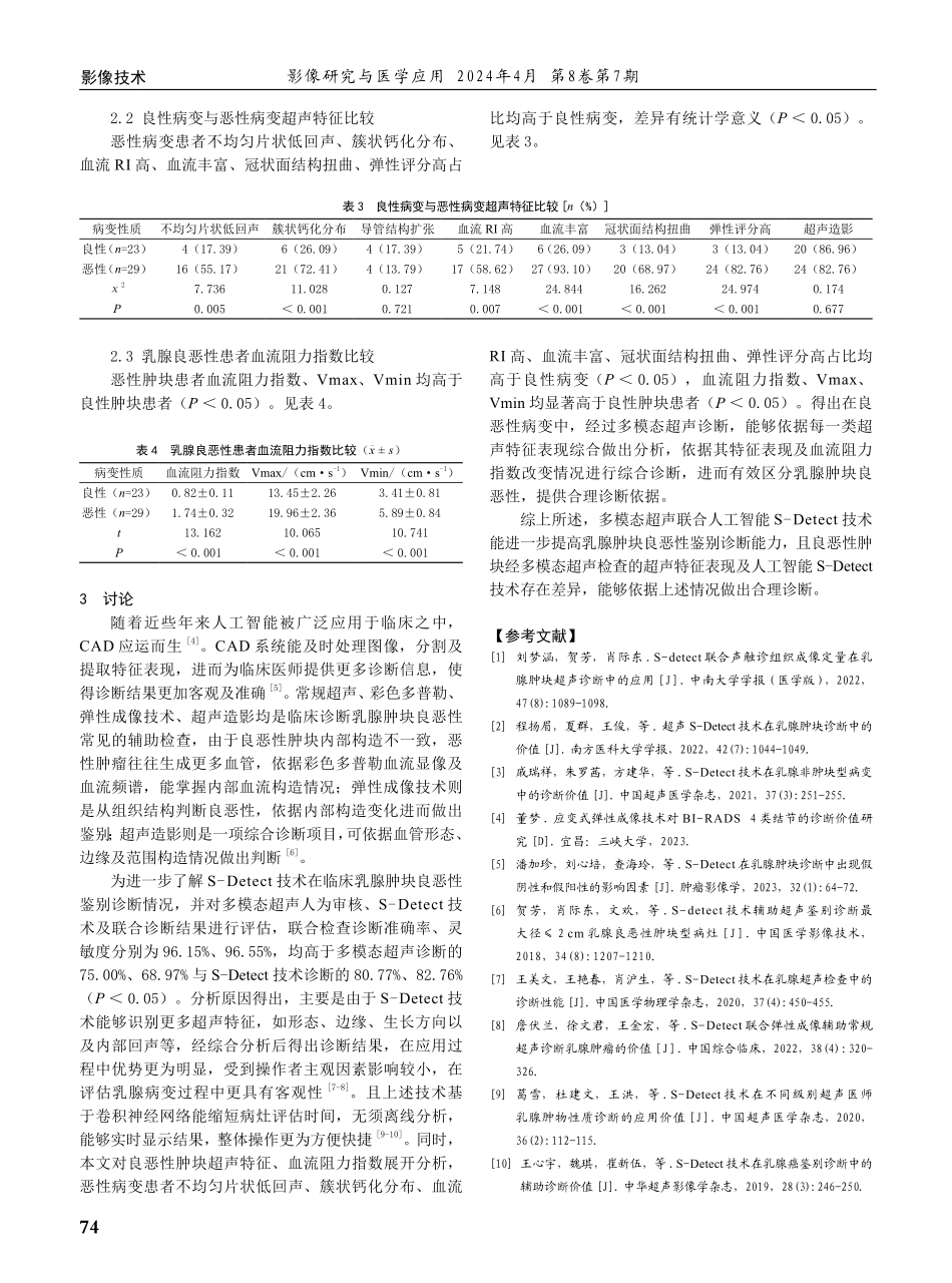 多模态超声联合人工智能S-Detect技术校正BI-RADS分类对乳腺肿块的诊断价值分析.pdf_第3页