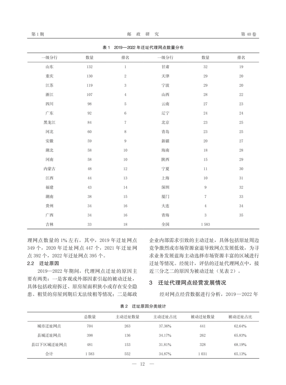 基于综合效益比较的邮储银行代理营业机构迁址后评估研究.pdf_第3页