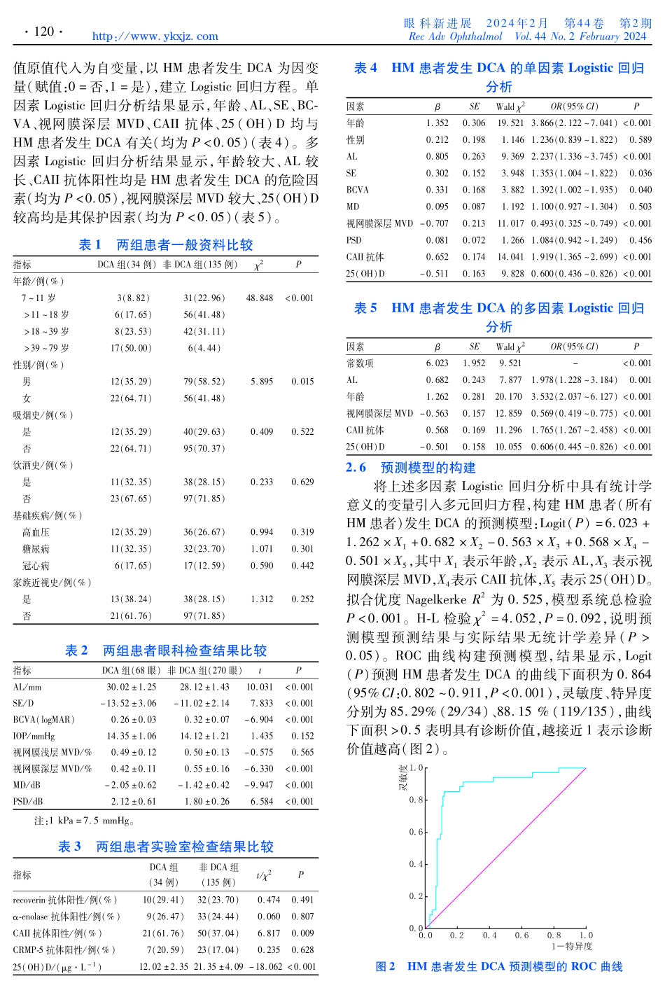 高度近视患者弥漫性脉络膜视网膜萎缩的影响因素及预测模型构建.pdf_第3页