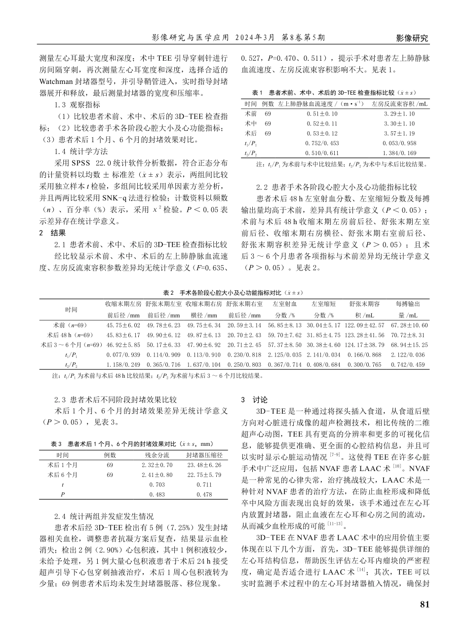 经食道三维超声心动图在非瓣膜性心房颤动患者左心耳封堵术中的应用价值探究.pdf_第2页