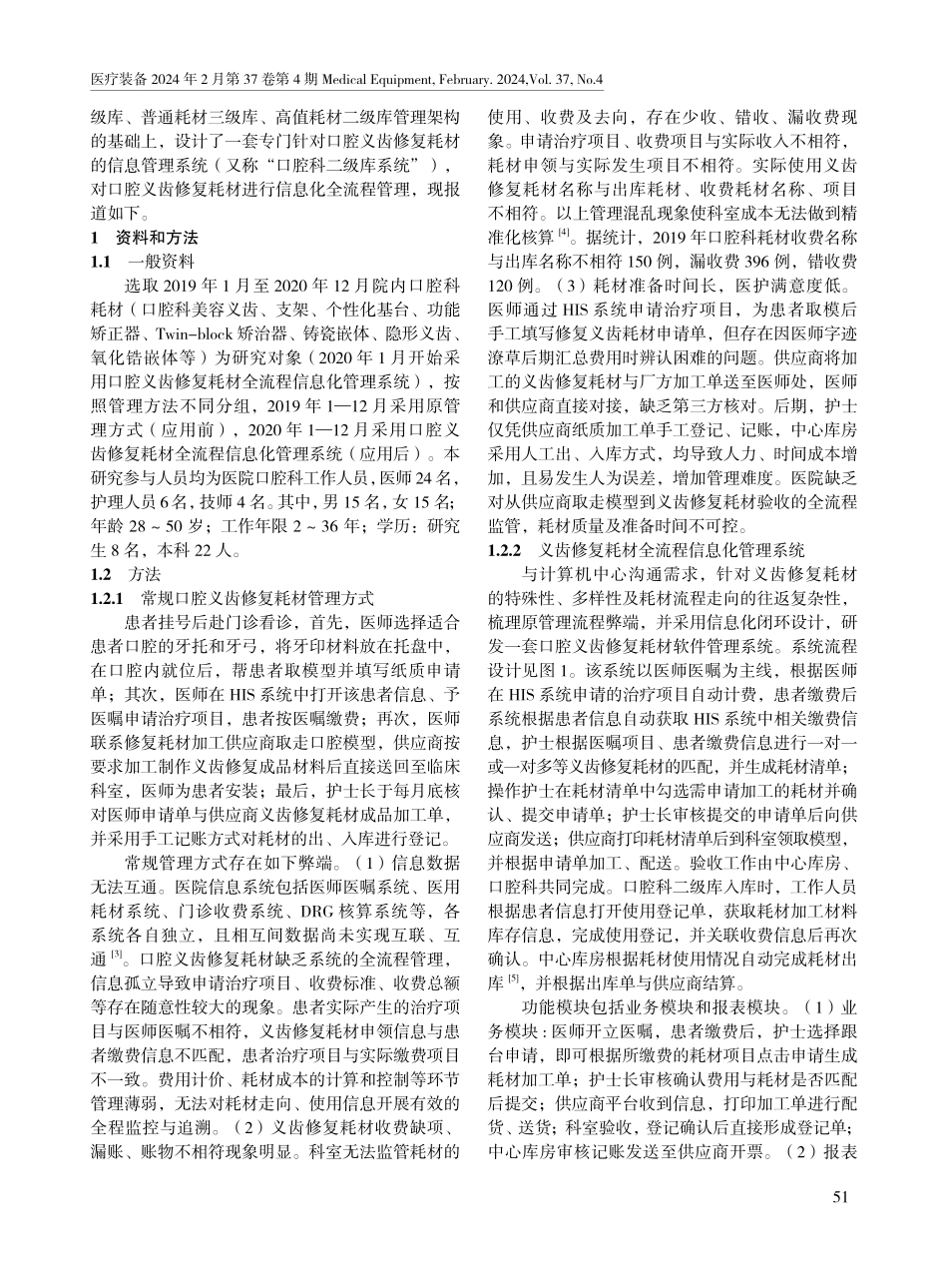 口腔科义齿修复耗材管理的信息化建设与应用.pdf_第2页