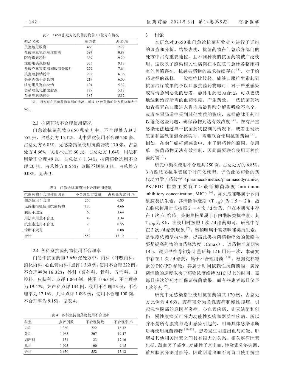 某基层医院门急诊抗菌药物使用现状与合理性分析.pdf_第2页