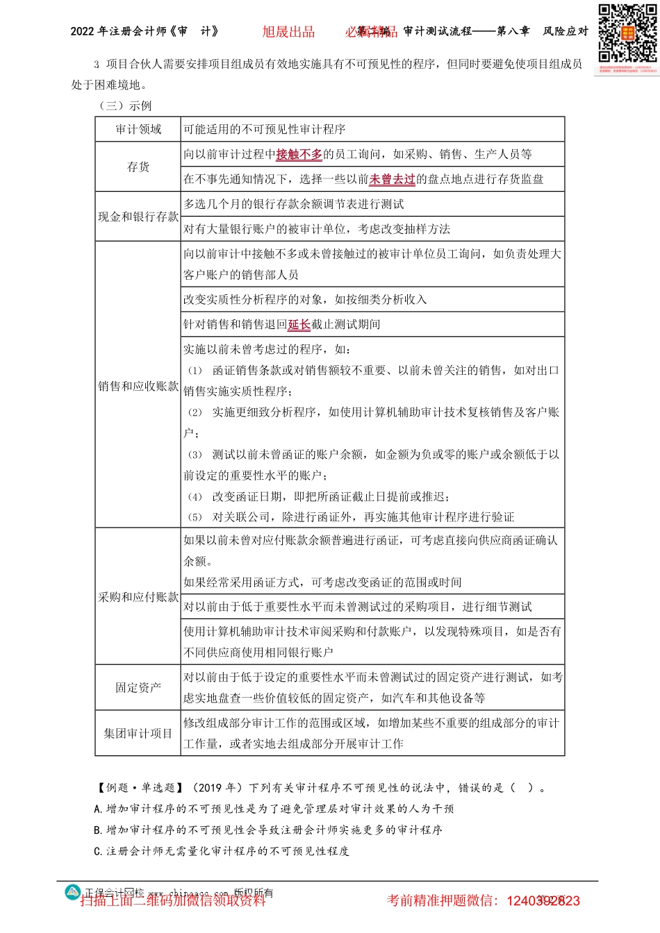 讲义_审计_基础精讲_张　楠_第二编　审计测试流程——第八章　风险应对_create.pdf_第2页