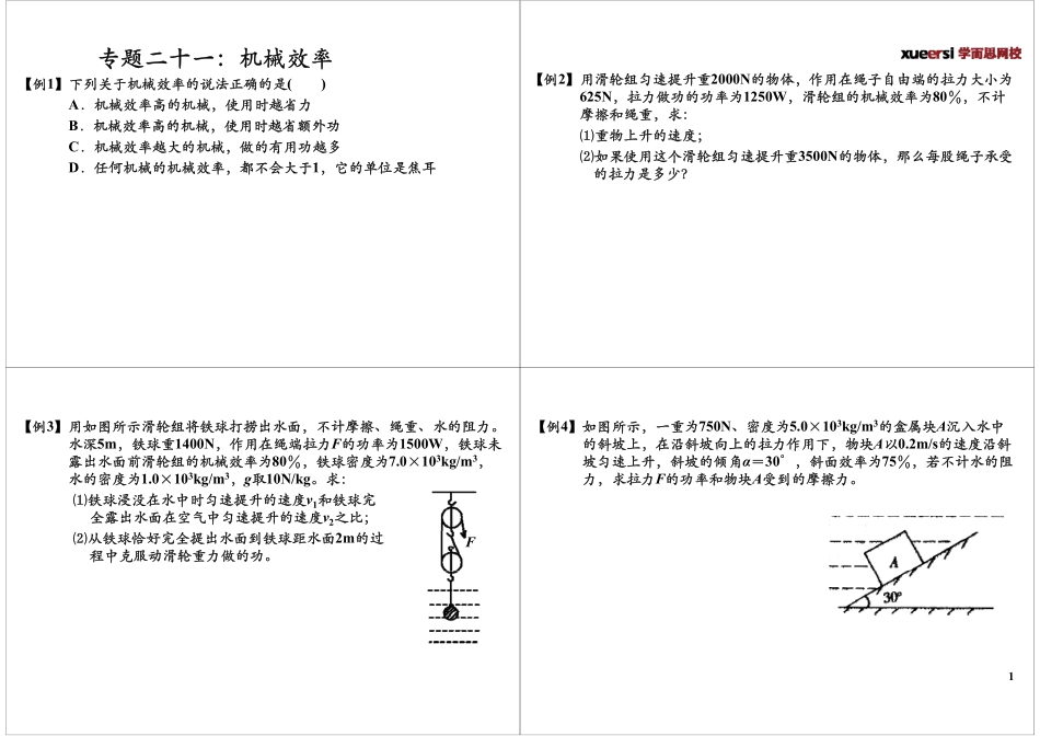 专题二十一：机械效率.pdf_第1页