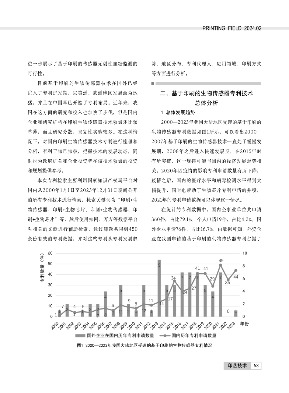 基于印刷的国内生物传感器技术专利分析.pdf_第2页