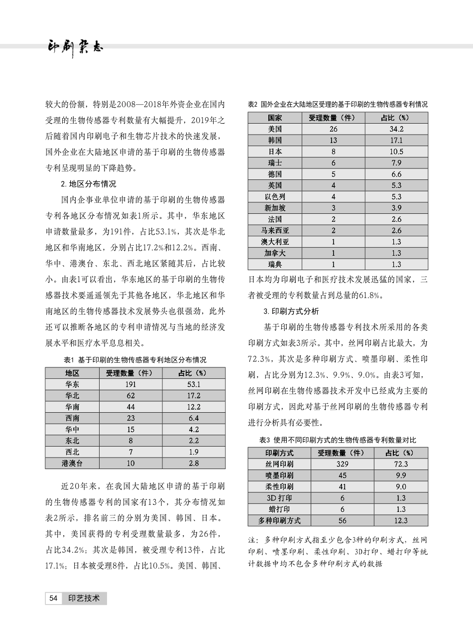 基于印刷的国内生物传感器技术专利分析.pdf_第3页