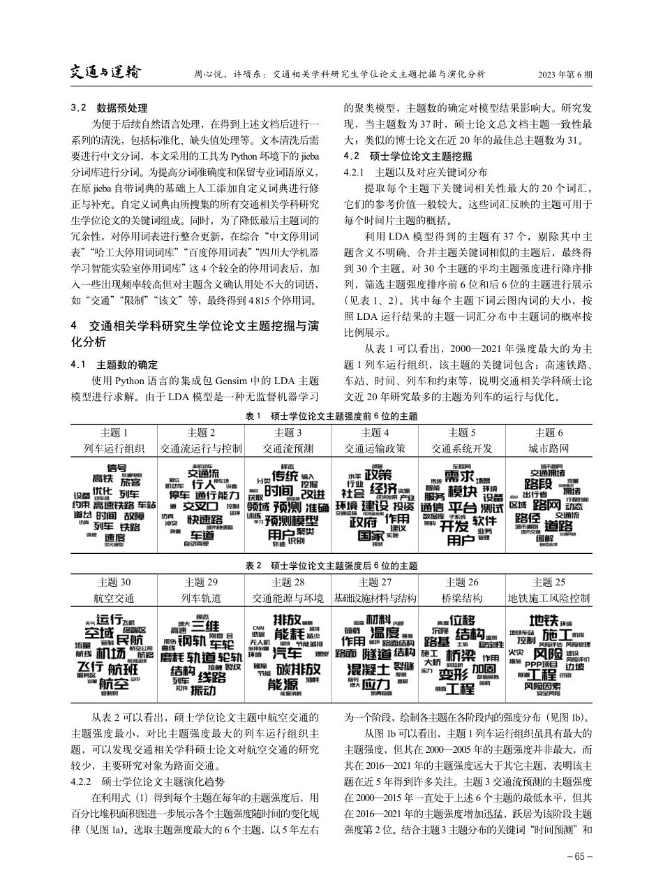 交通相关学科研究生学位论文主题挖掘与演化分析.pdf_第3页