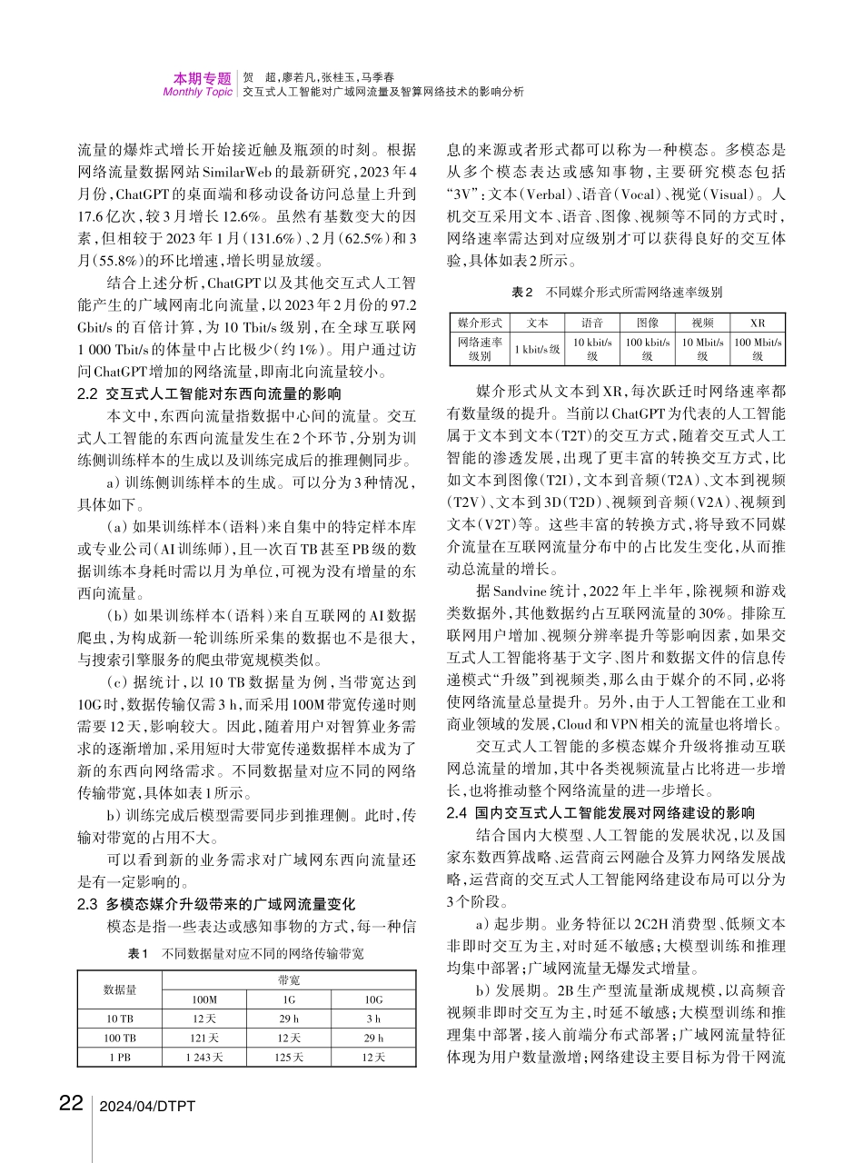 交互式人工智能对广域网流量及智算网络技术的影响分析.pdf_第3页