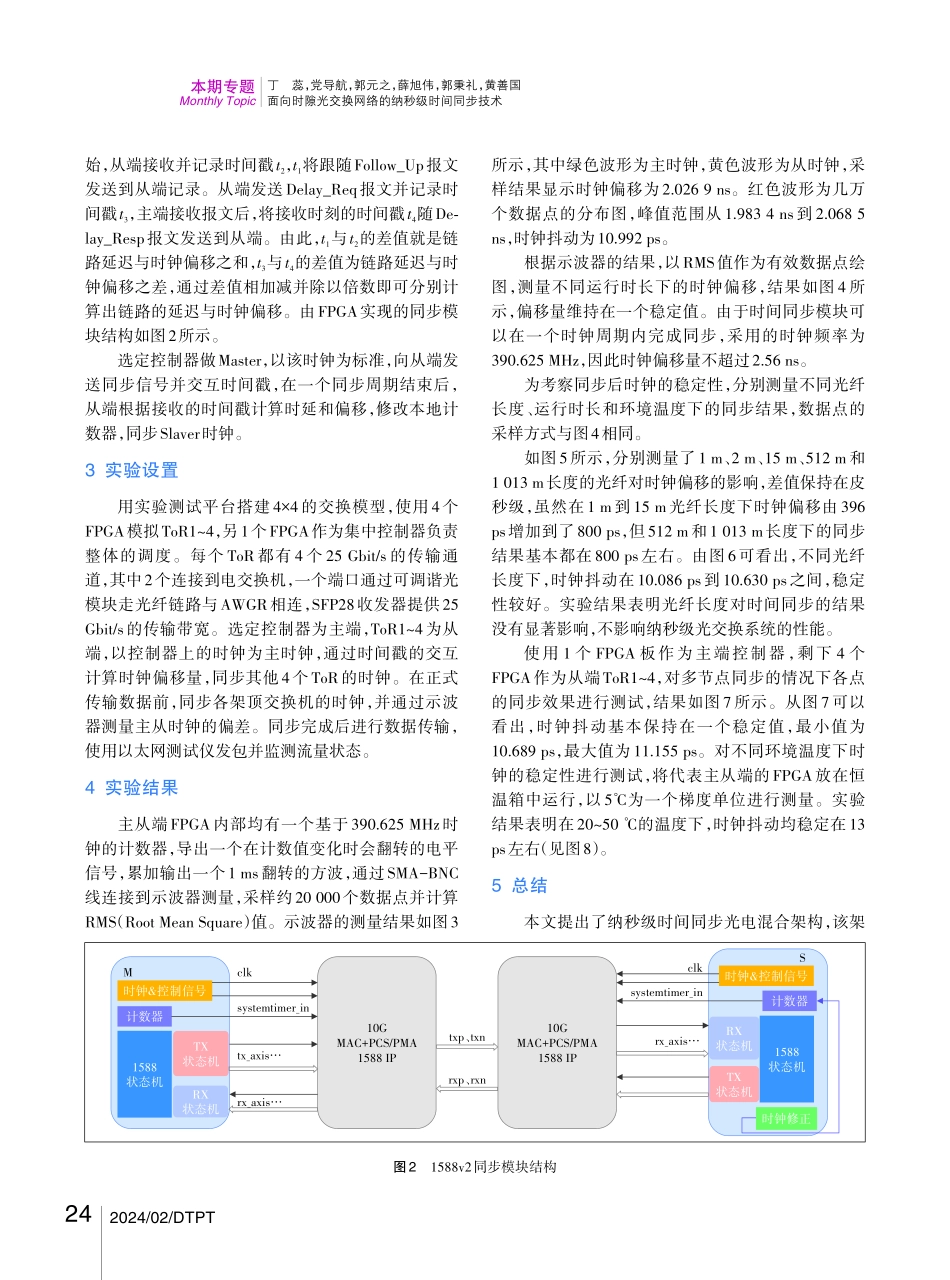 面向时隙光交换网络的纳秒级时间同步技术.pdf_第3页