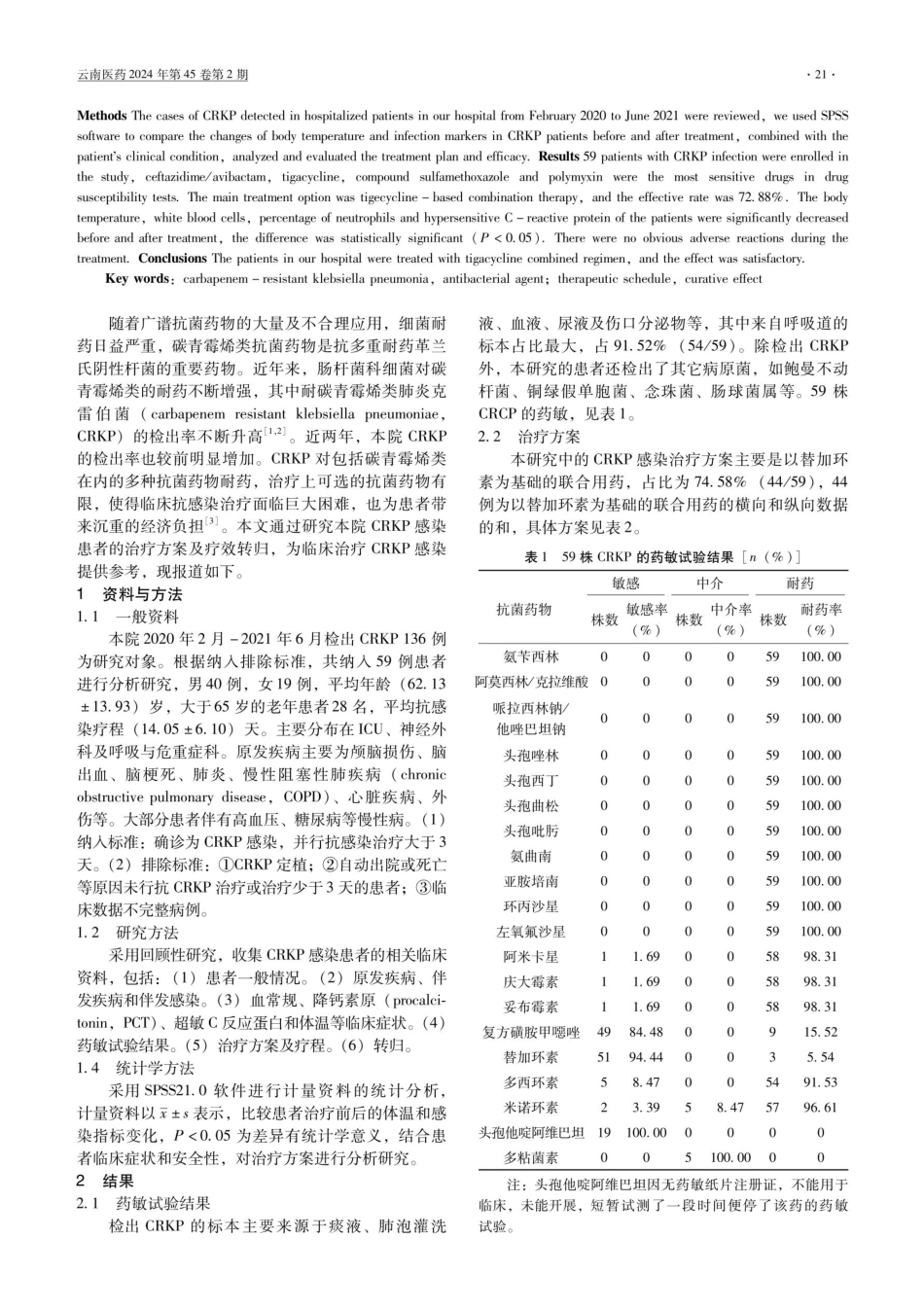 耐碳青霉烯类肺炎克雷伯菌感染的治疗研究.pdf_第2页