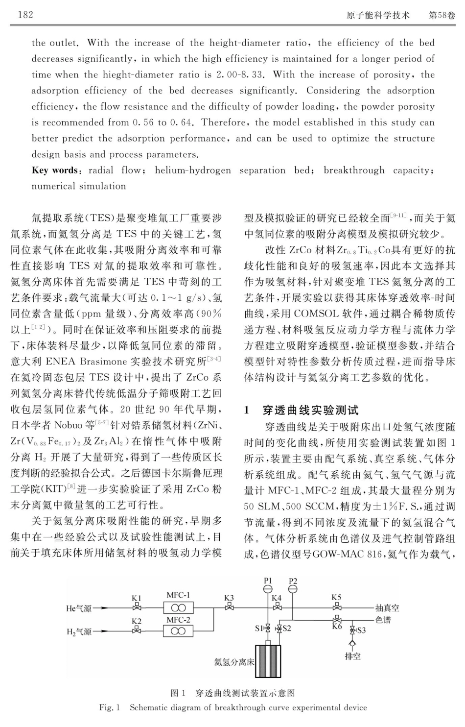 径向流氦氢分离床穿透特性实验与模拟分析.pdf_第2页