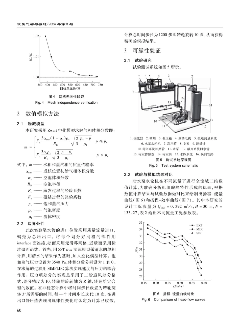 空化对尾水管区域驼峰特性影响研究.pdf_第3页