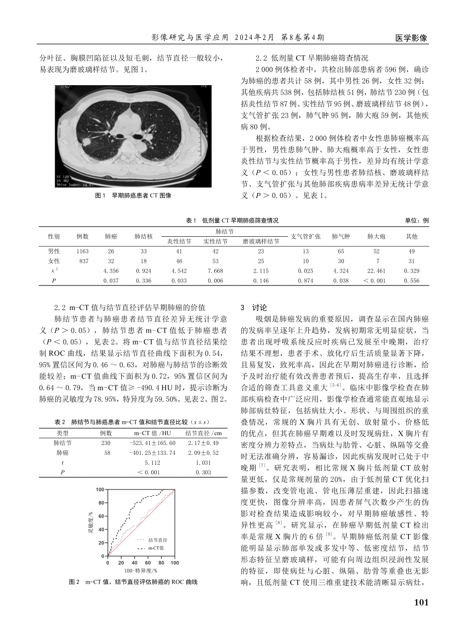 兰州市2000例无症状人群的低剂量CT早期肺癌筛查研究.pdf_第2页
