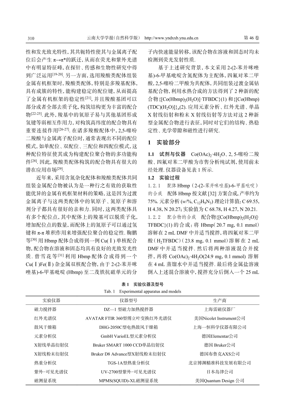 基于含氮衍生物和羧酸的Co%28Ⅱ%29配合物的合成、结构及磁学、荧光性质.pdf_第2页