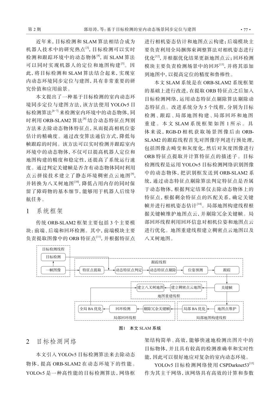 基于目标检测的室内动态场景同步定位与建图.pdf_第2页