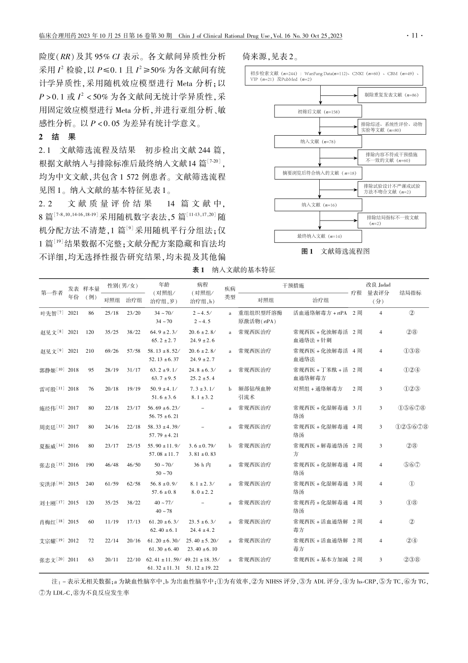 解毒通络疗法治疗脑卒中有效性及安全性的Meta分析.pdf_第3页