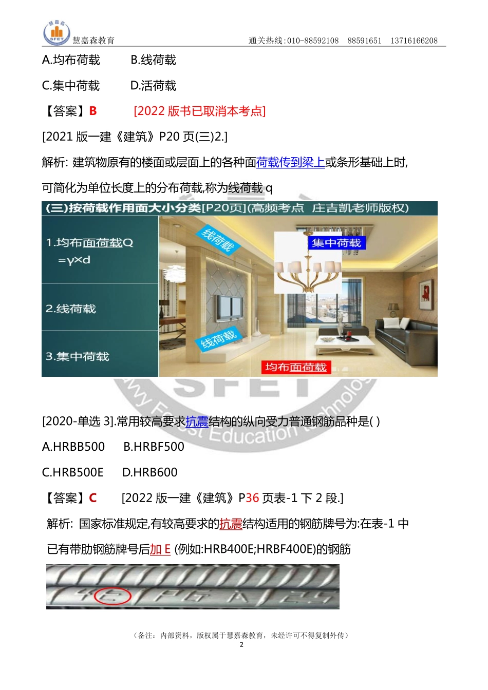 2 22版书解析2020一建《建筑实务》真题.pdf_第2页