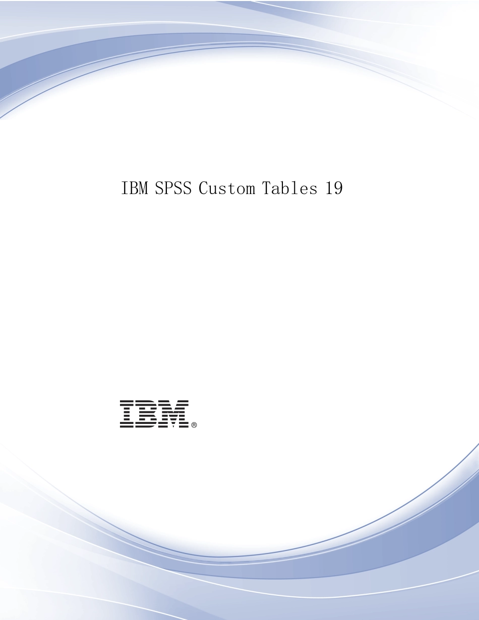 IBM SPSS Custom Tables 19.pdf_第1页